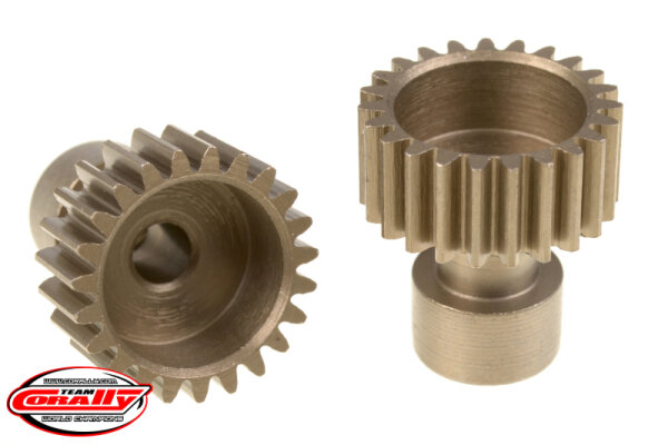 Team Corally C-71123 Team Corally - 48 DP Pinion - Long Boss - Gehard staal - 23 tanden - ø3.17mm