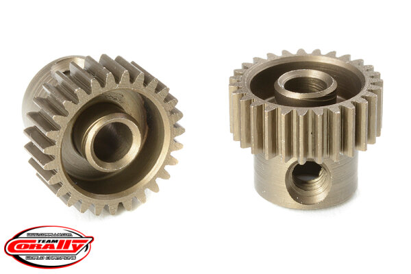 Team Corally C-71327 Team Corally - 64 DP Motor Pinion - Gehard staal - 27 tanden - As 3.17mm