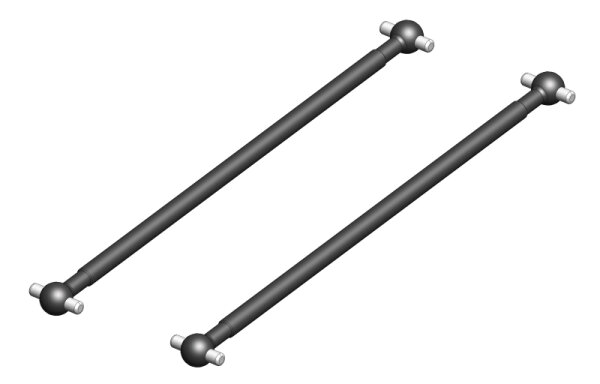 Team Corally C-00250-070 Team Corally - Drive Shaft - Rear - Steel - 2 Pcs