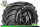 Team Louise LOUT3323BC Louise RC - MFT - MT-CYCLONE - 1-8 Monster Truck Jeu de roues complet - Prêt à coller - Sport - Bead Style 3.8 Jantes Noir-Chrome - 0-Offset - Hex 17mm (2 pcs.)