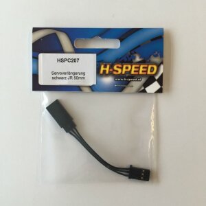 HSPEED HSPC207 servo extension black JR 50mm