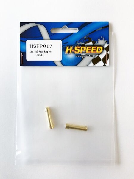 HSPEED HSPP017 Adaptateur 5mm vers 4mm contact or (2pcs)