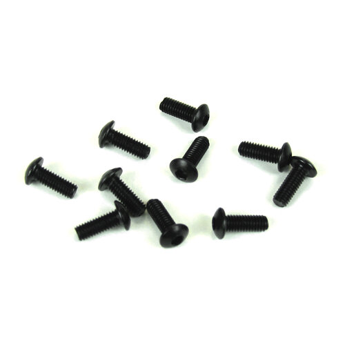 Tekno-RC TKR1402 M3x8mm button head screws (black, 10 pcs.)