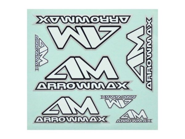 ARROWMAX AM-199112 Aufkleber ( 20 X 22 Cm) Schwarz / Weiß / Silber
