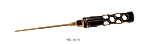 ARROWMAX AM-410115-Bg Innensechskantschlüssel 1,5 X 120Mm Schwarz-Gold