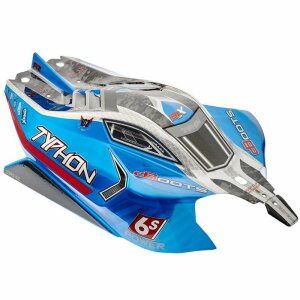 Arrma AR406118 Body painted blue with decals Typhon 6S BLX