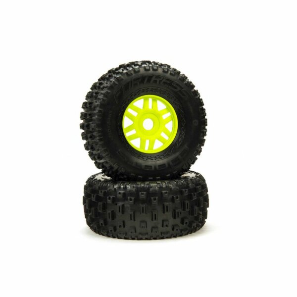 Arrma ARA550068 dBoots Fortress tyre set glued (green) (pair)