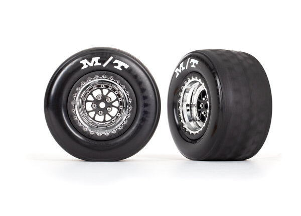 Traxxas TRX9475R tyre on rim mounted chrome rear (2)