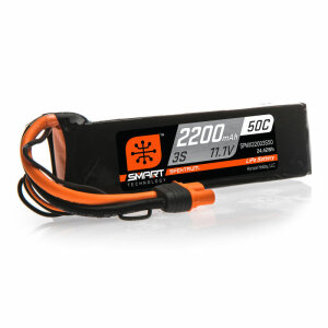 Spektrum SPMX22003S50 2200mAh 3S 11.1V 50C Smart LiPo Battery IC3
