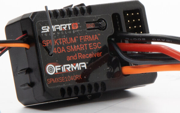 Spektrum SPMXSE1040RX Firma 40 Amp Brushed Smart 2-in-1 ESC and