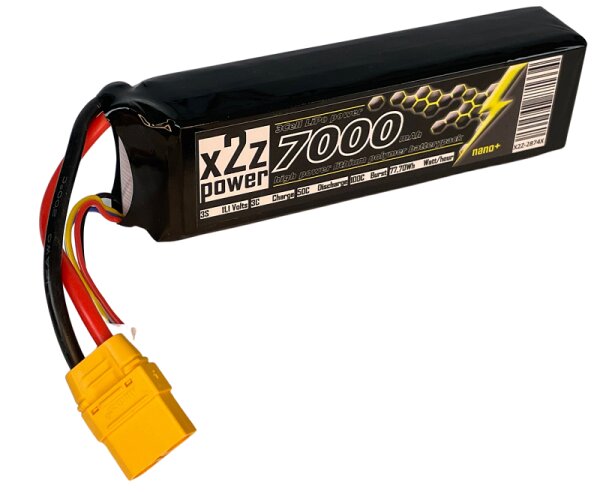 X2Z Power Racing X2Z-2874X-XT90 Batteria LiPo 50C 7000Mah 3S 11.1V XT90 Connettore