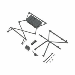 Losi LOS230011 Top bar, X-bar, cover and tyre bracket:...