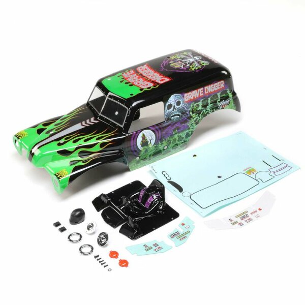 Losi LOS240013 Body kit, painted, Grave Digger: LMT