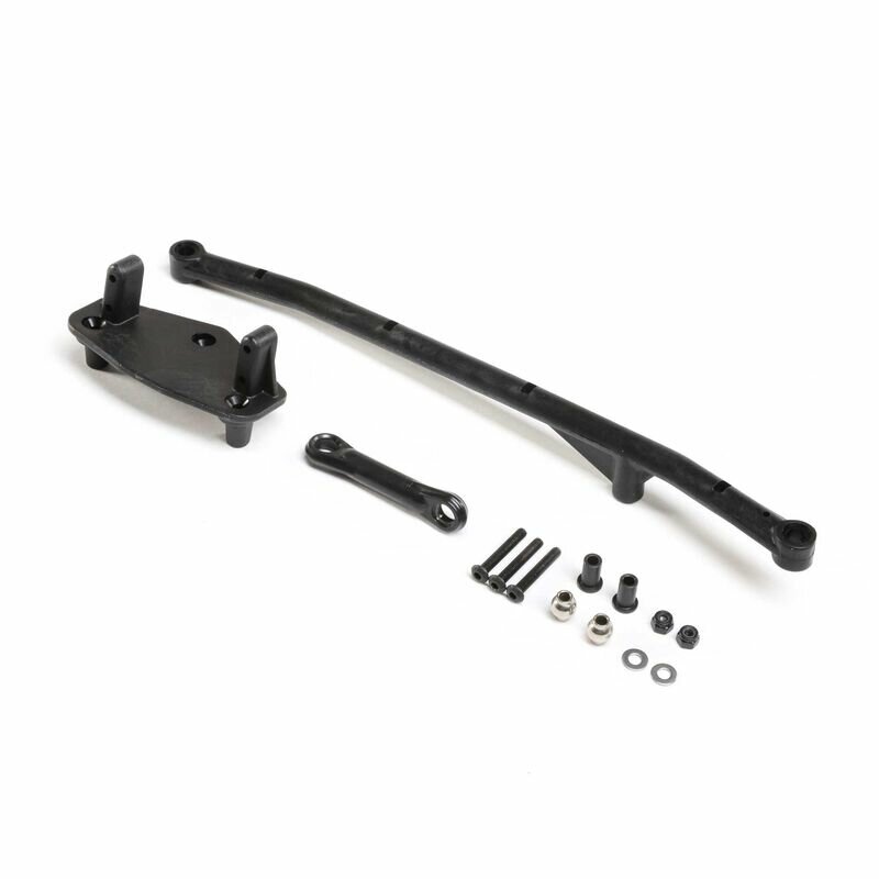 Kit sterzo per auto RC, in lega di alluminio per pneumatici LOSI 1/8 LMT Solid AXLE 4WD Monster RC Car (argento