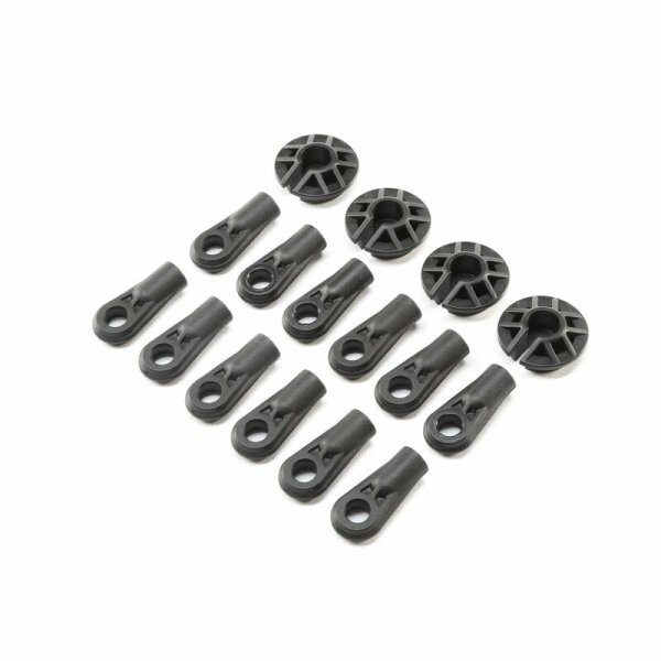 Losi LOS254034 Shock absorber and rod ends, spring plates (12): SBR 2.0