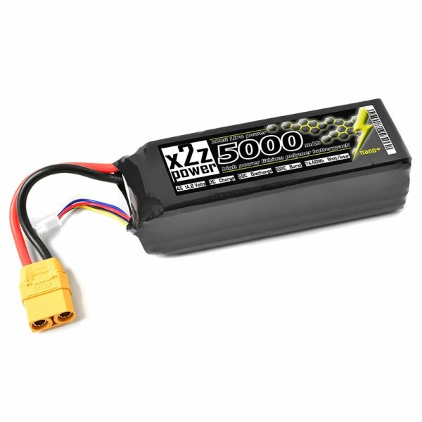 X2Z Power Racing X2Z-2889X-XT90 LiPo Battery 50C 5000Mah 4S 14.8V XT90 Connector