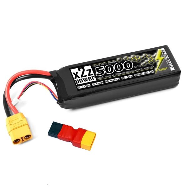 X2Z Power Racing X2Z-2843X LiPo battery 50C 5000Mah 2S 7.4V TRX connector for Traxxas models