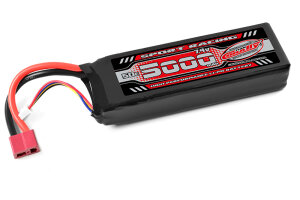 Team Corally C-49230-D Power Racing 50C - 5000MAH - 2S - 7,4V - T-Plug - Semi-Soft Case