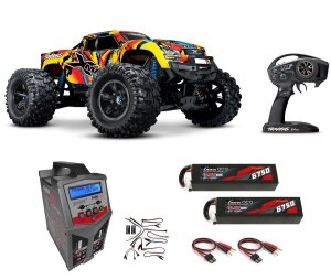 Traxxas 77086-4 X-Maxx 8S con Power Pack 1 Brushless 1/5 4WD 2.4GHz TQi Wireless Solar Flare