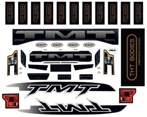 TMT RC Bodies TMTX8V2-S Karo unbreakable schwarz inkl....