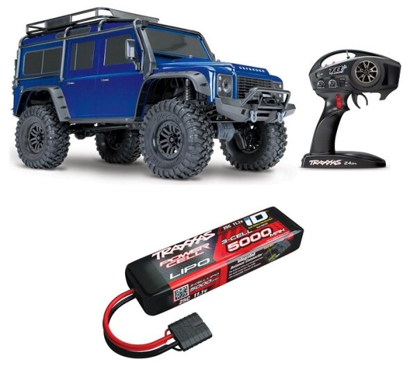 Traxxas 82056-4 TRX-4 Land Rover Defender 1:10 4WD RTR Crawler TQi 2.4GHz Wireless with Traxxas 3S Battery