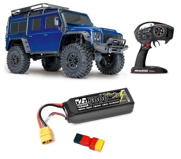 Traxxas 82056-4 TRX-4 Land Rover Defender 1/10th scale 4WD RTR crawler with 3S combo battery