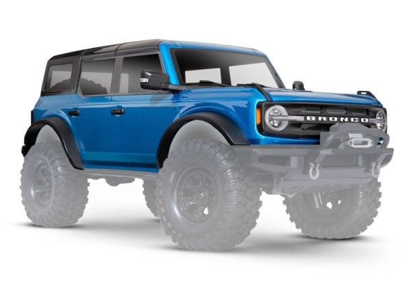 Traxxas TRX9211A Karo 2021 Ford Bronco Velocity peint en bleu + pièces de montage