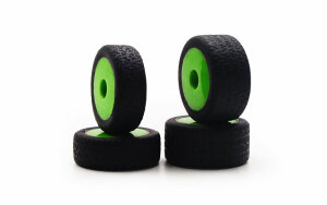 Carisma 15638 GT24B GREEN WHEELS/TIRES MOUNTED