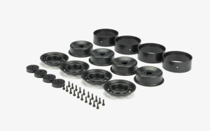 Carisma 16303 SCA-1E 1.9 BEADLOCK WHEEL SET (BLK)
