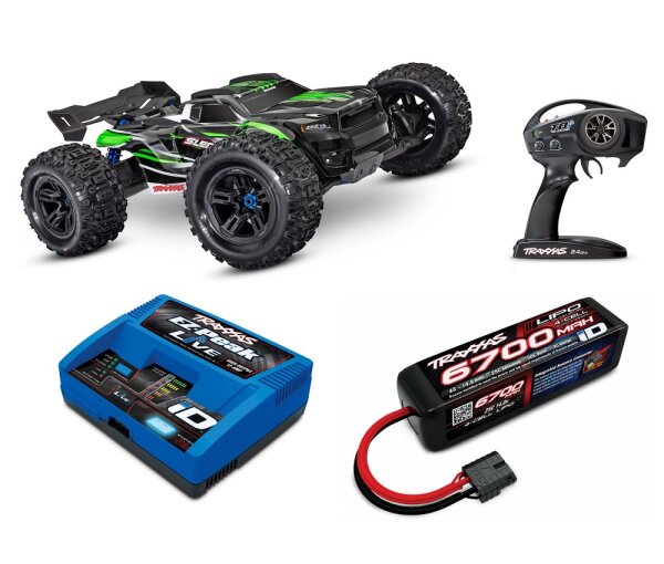 Traxxas 95076-4 Sledge 1/8 RC Monster Truck Brushless 4WD 2.4GHz TQi Wireless TSM with TRX 4S Combo