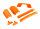 Traxxas TRX9510T Karo-Verstärkungs-Set orange / Dach-Skid-Pads (für #9511 Kar