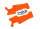 Traxxas TRX9633T Querlenker-Abdeckung orange vorn l/r + Schrauben