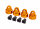 Traxxas TRX9664T GTX Dämpfer-Kappen Alu orange eloxiert + Spacer (je 4) für S