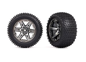 Traxxas TRX3772R Alias tyre on rim 2.8 RXT black-chrome...