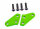 Traxxas TRX9636G Braccio dello sterzo in alluminio anodizzato verde (2) per 9537 e 9637
