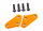 Traxxas TRX9636T Bras de levier de direction en aluminium anodisé orange (2) pour 9537 & 9637