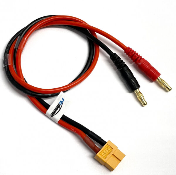 RC dome connection cable XT60 female to 4mm gold male 40cm 14 AWG