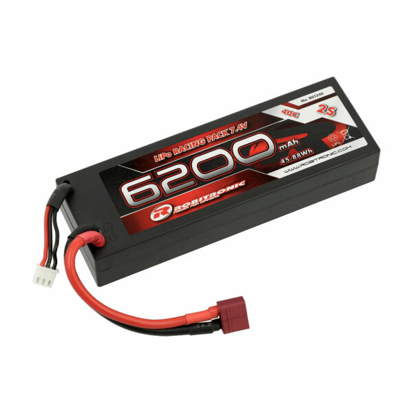 Robitronic R05240 Batteria LiPo 6200mAh 2S 40C con connettore a T
