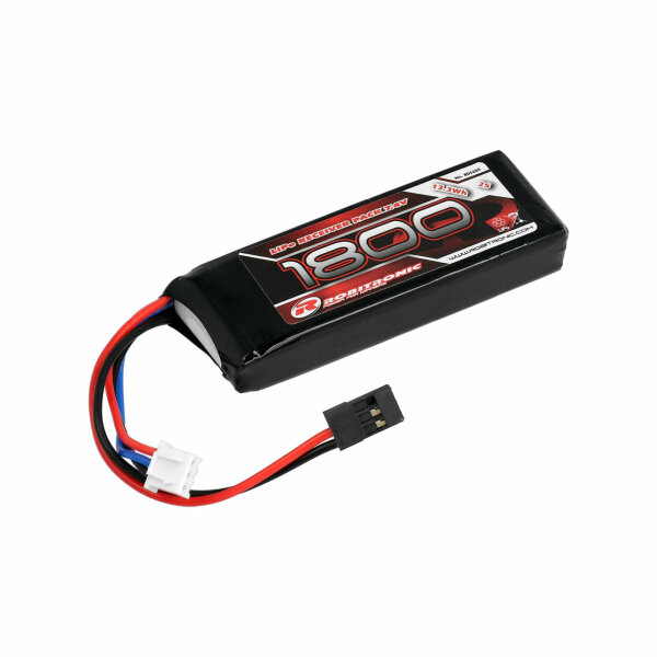 Robitronic R05209 LiPo battery 1800mAh 2S 14x31x86mm receiver pack