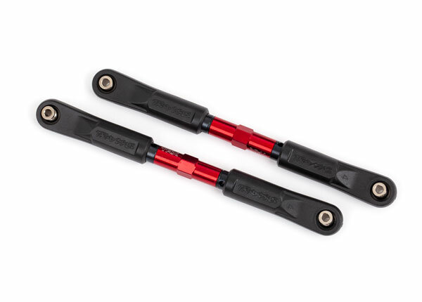 Traxxas TRX9549R Toe-in rods 120mm alloy red with ball cups mounted