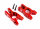 Traxxas TRX9552R Keréktartó alumínium l/r hi piros eloxált