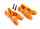 Traxxas TRX9552T Radträger Alu l/r hi orange eloxiert