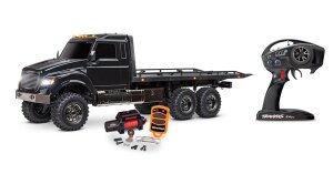 Traxxas TRX88086-84 TRX-6 Ultimate RC Hauler Flatbed Truck 1/10 6x6 RTR 6WD Brushed 2,4 GHz Tempomat Wasserfest mit Winde