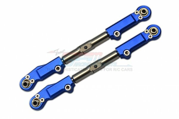 GPM-SLE057S-B Tie Rod Camber Link rear camber bars in aluminium and stainless steel Blue