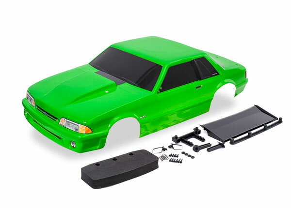 Traxxas TRX9421G Karo Ford Mustang Fox Body green painted complete