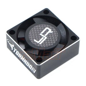 Yeah-Racing YA-0471BK Tornado Plus Hochgeschwindigkeits-Lüfter 25 X 25mm Aluminiumgehäuse Schwarz