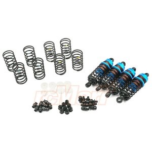 Yeah-Racing YA-BBG-0060BU Aluminium Big Bore Go Dämpfersatz 60mm 4 Stück für 1/10 RC On-Road Off-Road Blau