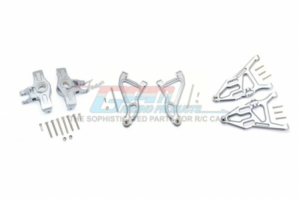 GPM UDR2154A55-GS Aluminium front upper and lower wishbones + steering knuckle set