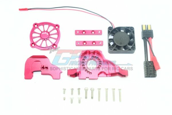 GPM TRX4038GCAB-R Aluminium motor bracket + upper main gear housing cover with fan