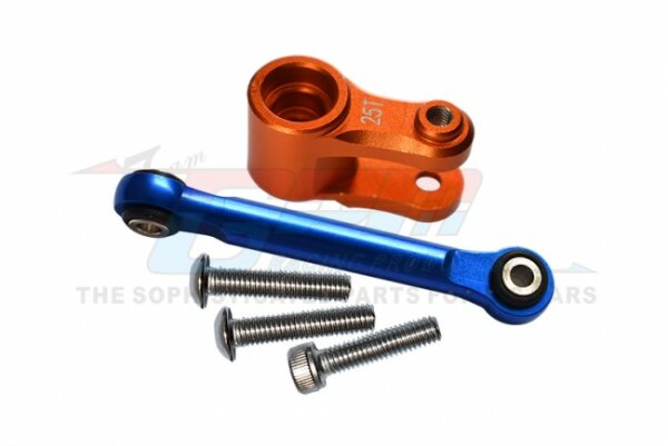 Tirante In Acciaio GPM Racing + Corno Servo 25T Rosso Per Traxxas Maxx | RC Tuning
